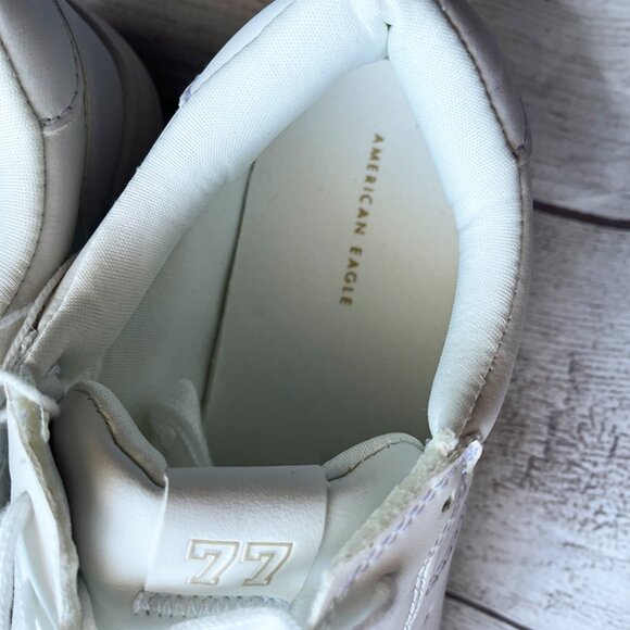 NWT AMERICAN EAGLE OUTFITTERS White Leather Sneakers / Trainers Women's Size 7 - Picture 6 of 6